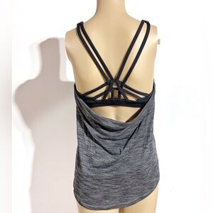 Lululemon Moment To Movement 2-In-1 Tank In Heathered Black / Black Size 4